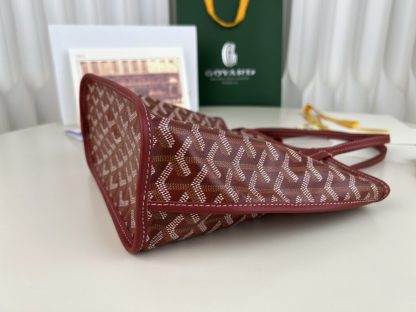 Goyard Anjou Mini Bag Burgundy Tote #3379 - Image 17