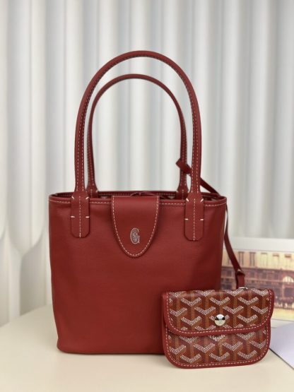  Goyard Anjou Mini Bag Burgundy Tote #3379 - Image 6