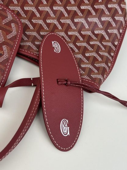  Goyard Anjou Mini Bag Burgundy Tote #3379 - Image 7