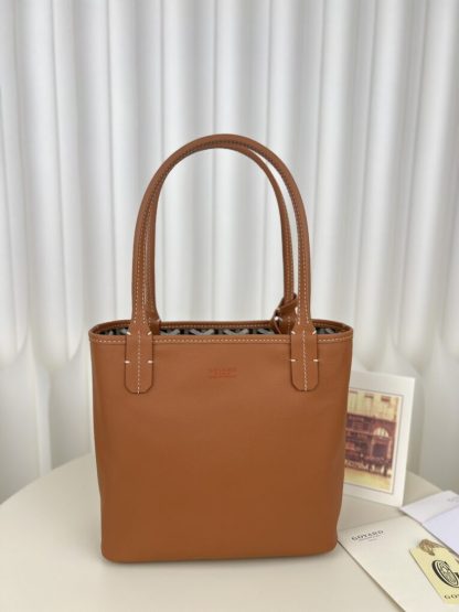  Goyard Anjou Mini Bag Black and Tan Tote #3374 - Image 16