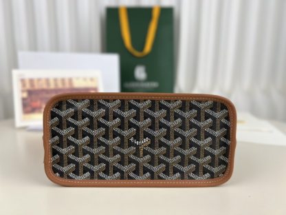  Goyard Anjou Mini Bag Black and Tan Tote #3374 - Image 17