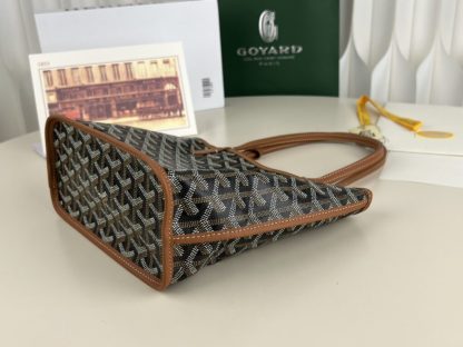  Goyard Anjou Mini Bag Black and Tan Tote #3374 - Image 18