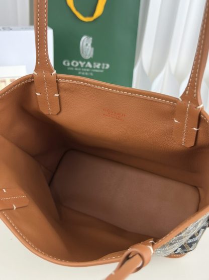  Goyard Anjou Mini Bag Black and Tan Tote #3374 - Image 3