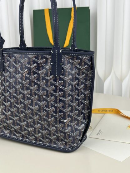  Goyard Anjou Mini Bag Navy Blue Tote #3378 - Image 19