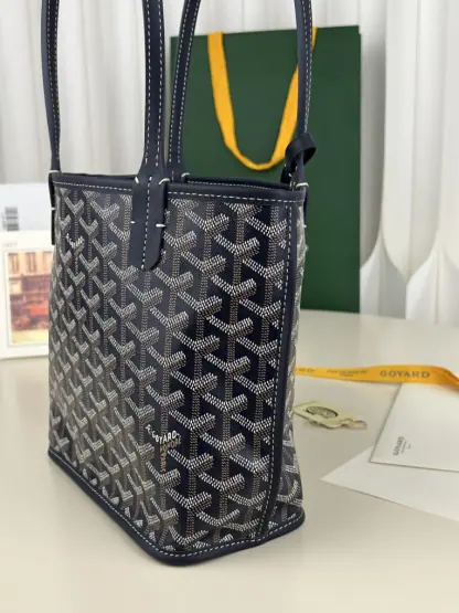  Goyard Anjou Mini Bag Navy Blue Tote #3378 - Image 13