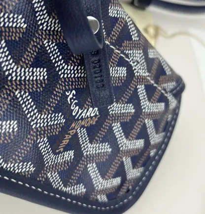  Goyard Anjou Mini Bag Navy Blue Tote #3378 - Image 3