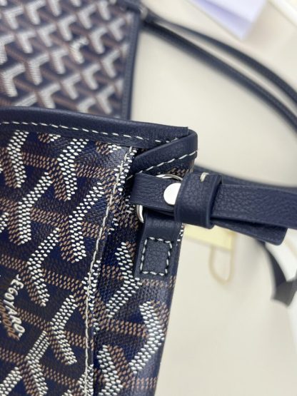  Goyard Anjou Mini Bag Navy Blue Tote #3378 - Image 4