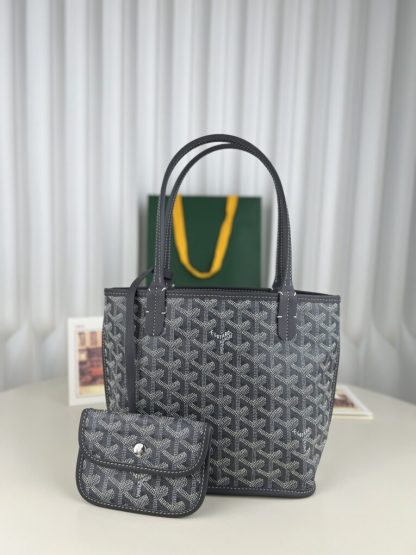 Goyard Anjou Mini Bag Grey Tote #3377 - Image 5
