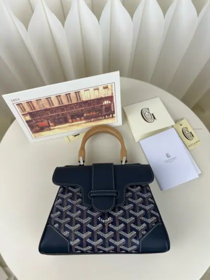  Goyard Saïgon Souple Mini Bag Navy Blue #3427 - Image 3