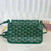  Goyard Plumet Pocket Wallet Strap Bag Green #3404 - Image 14