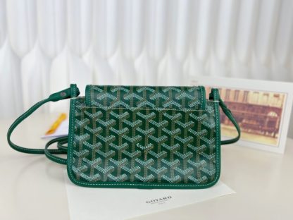  Goyard Plumet Pocket Wallet Strap Bag Green #3404 - Image 14