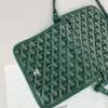  Goyard Plumet Pocket Wallet Strap Bag Green #3404 - Image 16