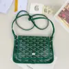  Goyard Plumet Pocket Wallet Strap Bag Green #3404 - Image 17