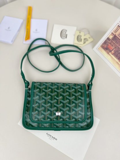  Goyard Plumet Pocket Wallet Strap Bag Green #3404 - Image 17