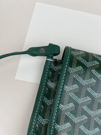  Goyard Plumet Pocket Wallet Strap Bag Green #3404 - Image 5