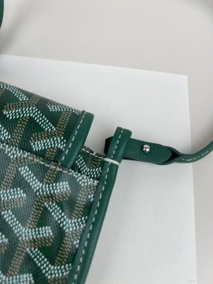  Goyard Plumet Pocket Wallet Strap Bag Green #3404 - Image 7