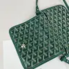  Goyard Plumet Pocket Wallet Strap Bag Green #3404 - Image 8