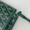  Goyard Plumet Pocket Wallet Strap Bag Green #3404 - Image 9