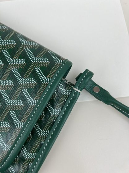  Goyard Plumet Pocket Wallet Strap Bag Green #3404 - Image 9