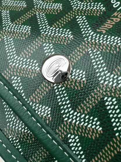  Goyard Plumet Pocket Wallet Strap Bag Green #3404 - Image 10