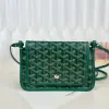  Goyard Plumet Pocket Wallet Strap Bag Green #3404 - Image 2