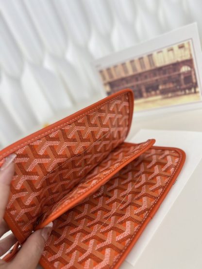  Goyard Plumet Pocket Wallet Strap Bag Orange #3408 - Image 10