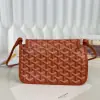  Goyard Plumet Pocket Wallet Strap Bags Orange #3389 - Image 13