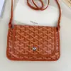  Goyard Plumet Pocket Wallet Strap Bag Orange #3408 - Image 13
