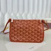  Goyard Plumet Pocket Wallet Strap Bags Orange #3389 - Image 16
