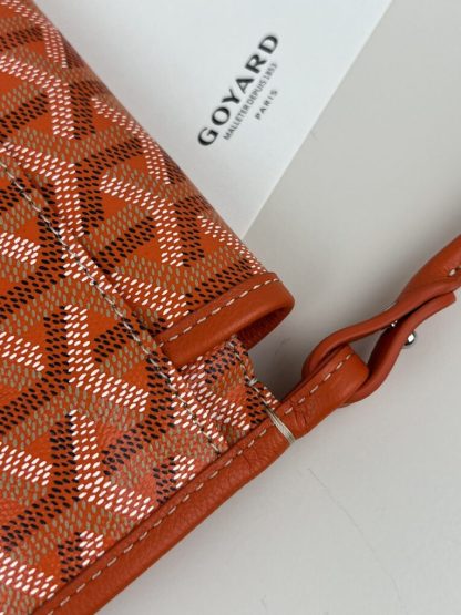  Goyard Plumet Pocket Wallet Strap Bag Orange #3408 - Image 8
