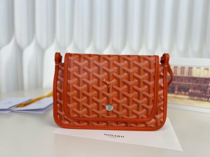  Goyard Plumet Pocket Wallet Strap Bag Orange #3408 - Image 5