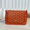  Goyard Plumet Pocket Wallet Strap Bags Orange #3389 - Image 7