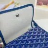  Goyard Plumet Pocket Wallet Strap Bag Blue #3410 - Image 11