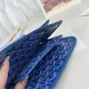  Goyard Plumet Pocket Wallet Strap Bag Blue #3410 - Image 12