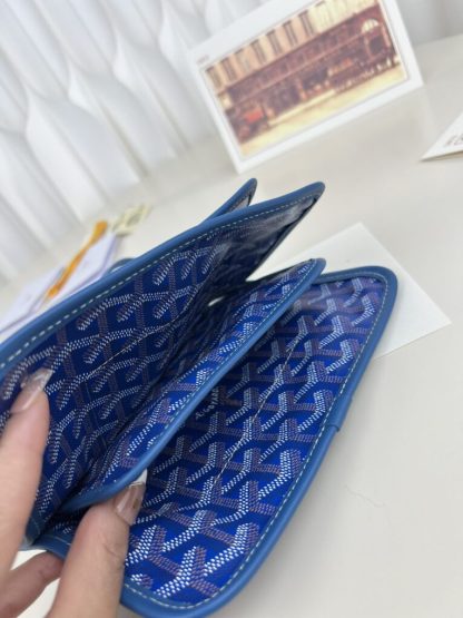  Goyard Plumet Pocket Wallet Strap Bag Blue #3410 - Image 12