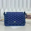  Goyard Plumet Pocket Wallet Strap Bag Blue #3410 - Image 16