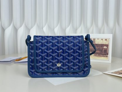  Goyard Plumet Pocket Wallet Strap Bag Blue #3410 - Image 16