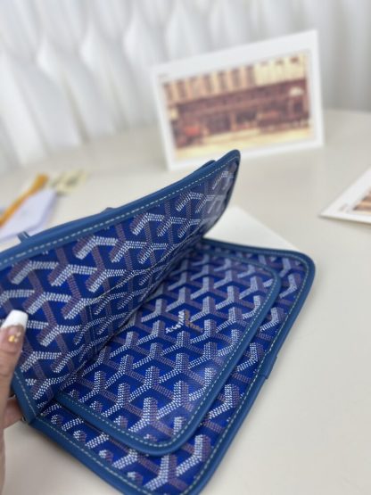  Goyard Plumet Pocket Wallet Strap Bag Blue #3410 - Image 13