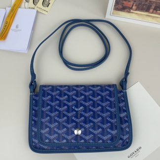 Replica Goyard Plumet Pocket Wallet Strap Bag Blue #3410