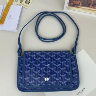Replica Goyard Plumet Pocket Wallet Strap Bag Blue #3410