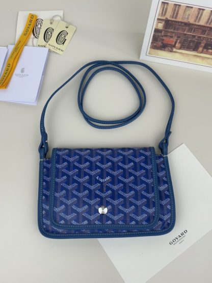 Replica Goyard Plumet Pocket Wallet Strap Bag Blue #3410