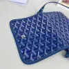  Goyard Plumet Pocket Wallet Strap Bag Blue #3410 - Image 14