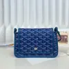  Goyard Plumet Pocket Wallet Strap Bag Blue #3410 - Image 8