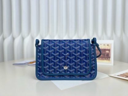  Goyard Plumet Pocket Wallet Strap Bag Blue #3410 - Image 8