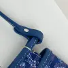  Goyard Plumet Pocket Wallet Strap Bag Blue #3410 - Image 9