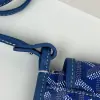  Goyard Plumet Pocket Wallet Strap Bag Blue #3410 - Image 10