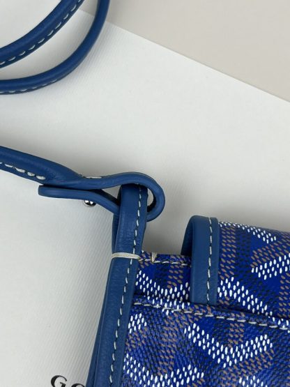  Goyard Plumet Pocket Wallet Strap Bag Blue #3410 - Image 10