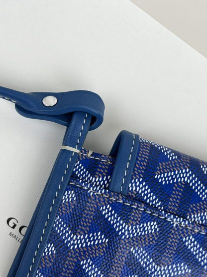  Goyard Plumet Pocket Wallet Strap Bag Blue #3410 - Image 5