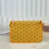  Goyard Plumet Pocket Wallet Strap Bag Yellow #3409 - Image 11