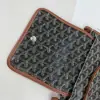  Goyard Plumet Pocket Wallet Strap Bags Black & Tan #3384 - Image 12